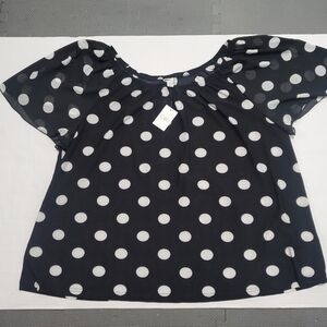 Lot Of 3 New With Tags Cato Plus Size 18/20 W Career Going Out Tops Polka Dot